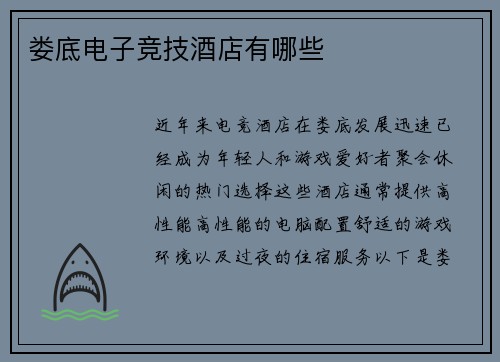 娄底电子竞技酒店有哪些